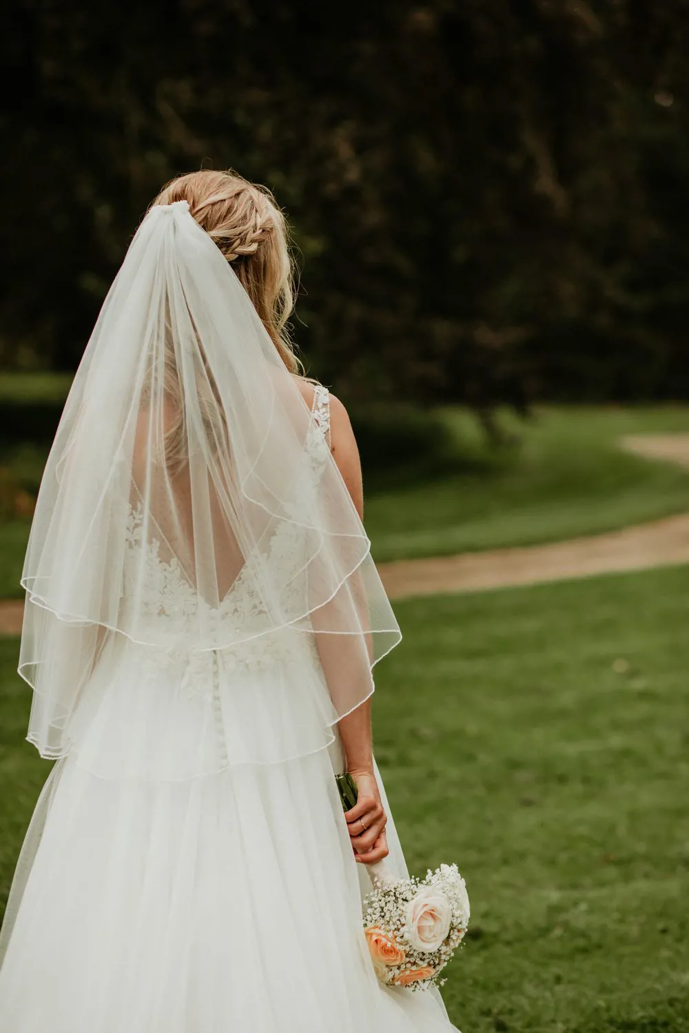 Saskia in haar trouwjurk