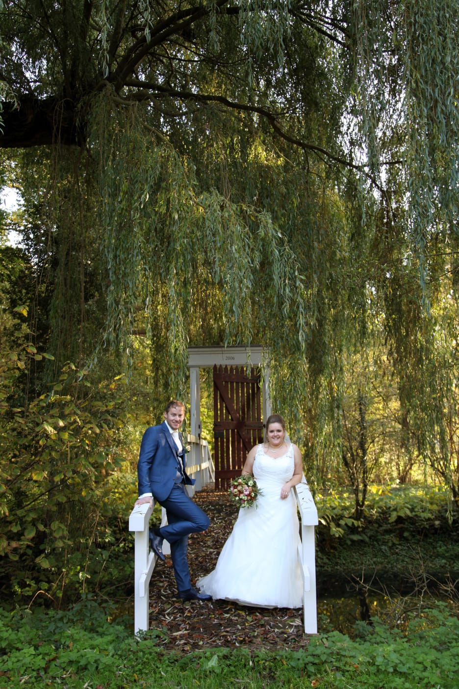 Sanne in trouwjurk wit