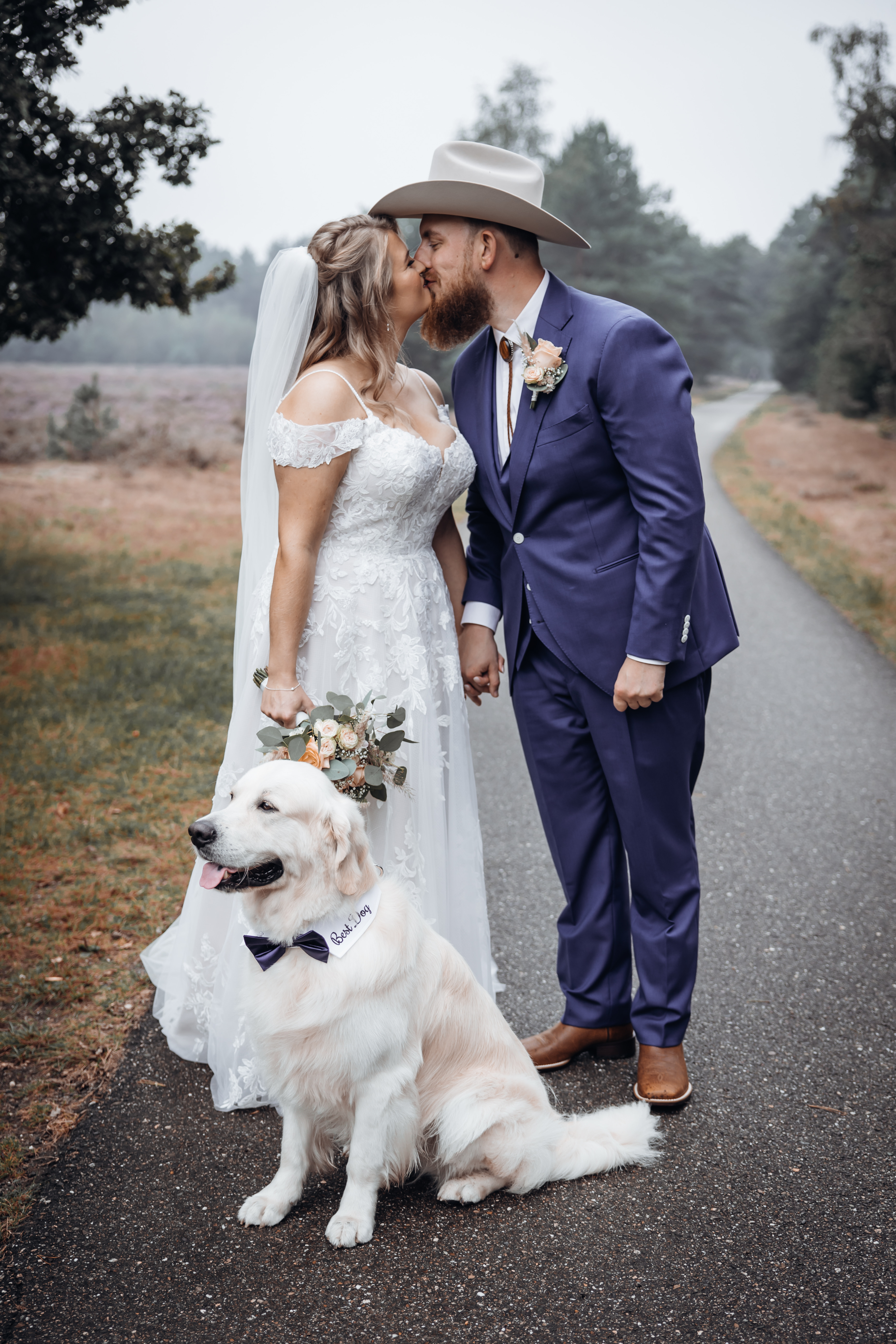 bregje in haar trouwjurk