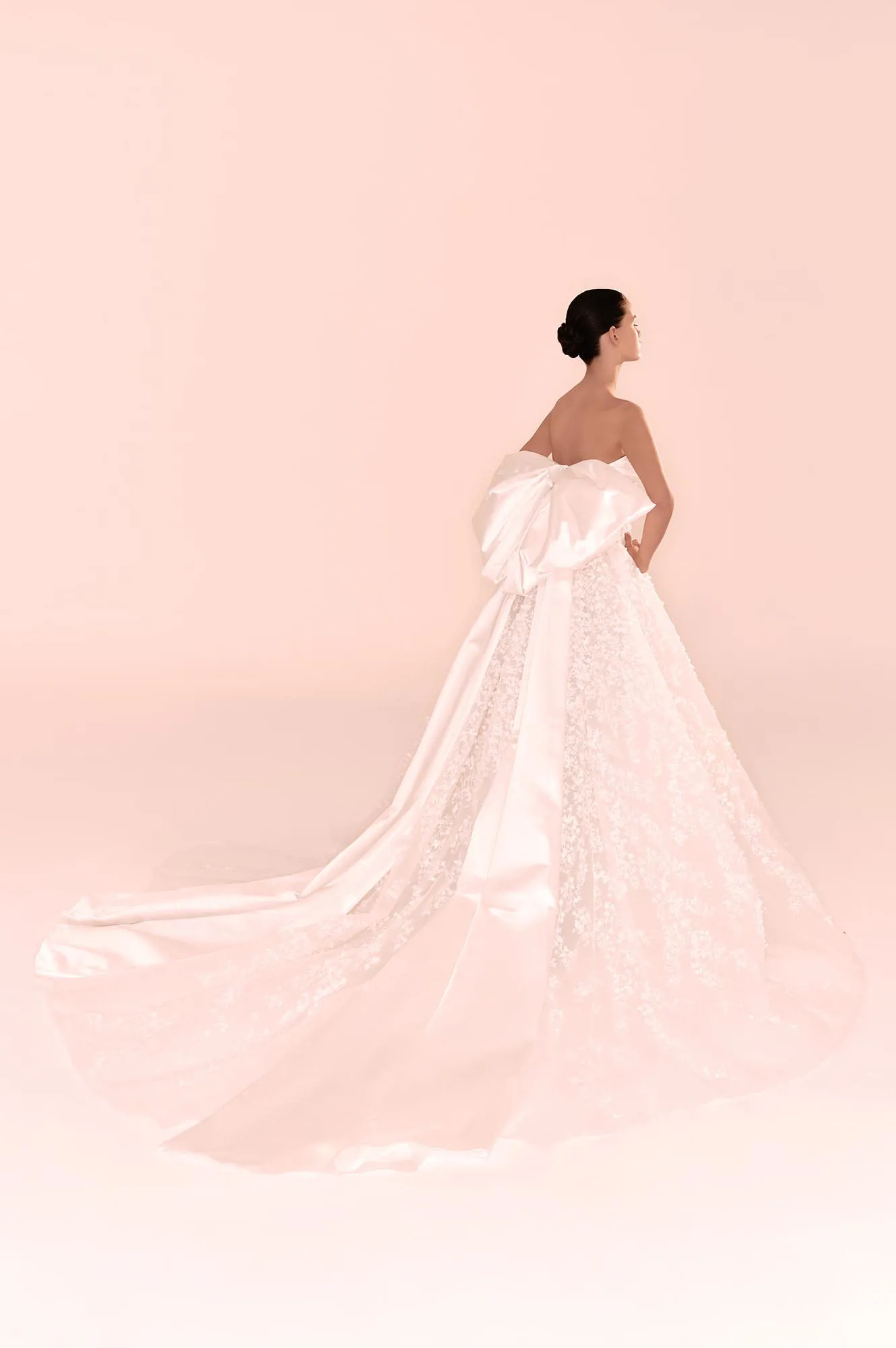 Zuhair Murad Mariage Fall 2026 Look 14 high-neck lace mermaid wedding dress with long sleeves and sheer bodice