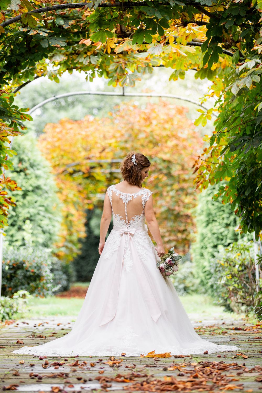 marjolein in haar trouwjurk